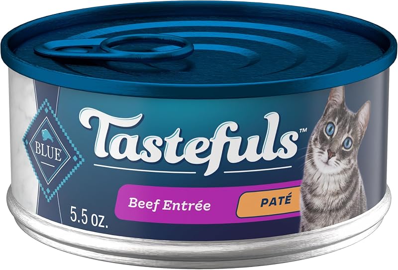 Ração úmida para gatos Blue Buffalo Tastefuls Patê de Carne, 24 latas de 156 g