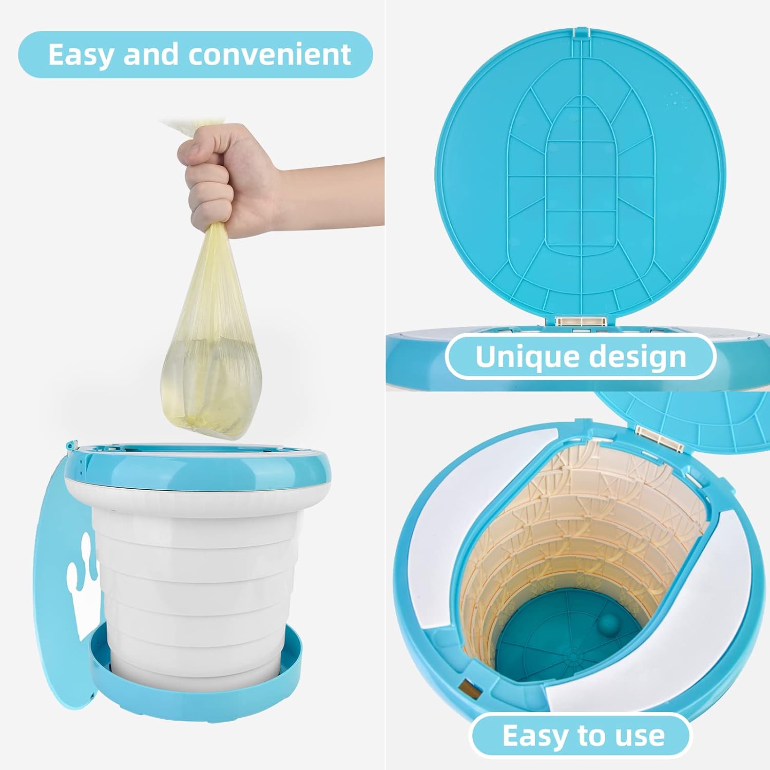 Portable Potty for Toddler Travel - INSOUR New 2 in 1 Portable Travel Potty for Toddler Baby Potty Training Toilet Seat Emergency Potty for Car, Camping, Outdoor and Indoor : Baby