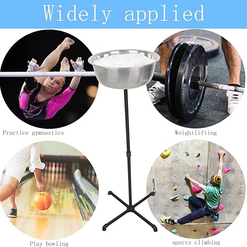 Miniatura 6 de Soporte de tiza de gimnasio portátil, soporte independiente para gimnasio, cuenco de tiza de acero inoxidable, soporte para tiza de gimnasio,