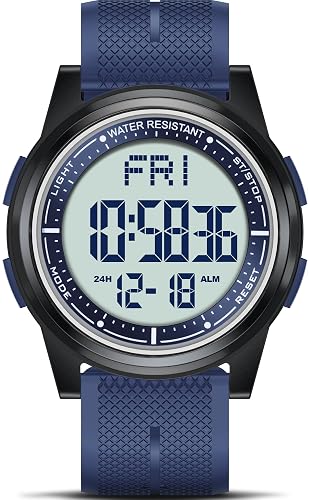 Beeasy Digital Watch for Men Women, 50M Waterproof, Ultra-Thin &