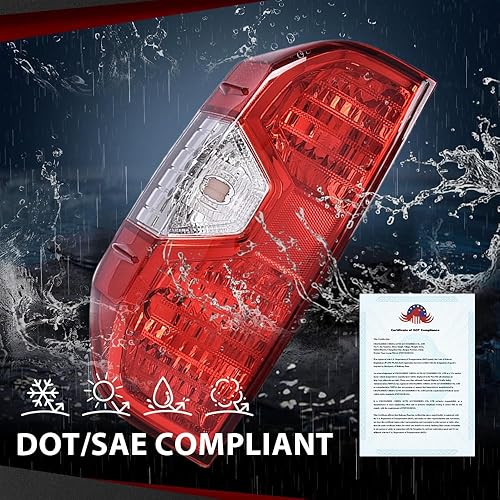 Miniatura 5 de CHEDA Repuesto de lámpara trasera roja compatible con camioneta Toyota Tundra 2014 2015 2016 2017 2018 2019 2020 2021 izquierda