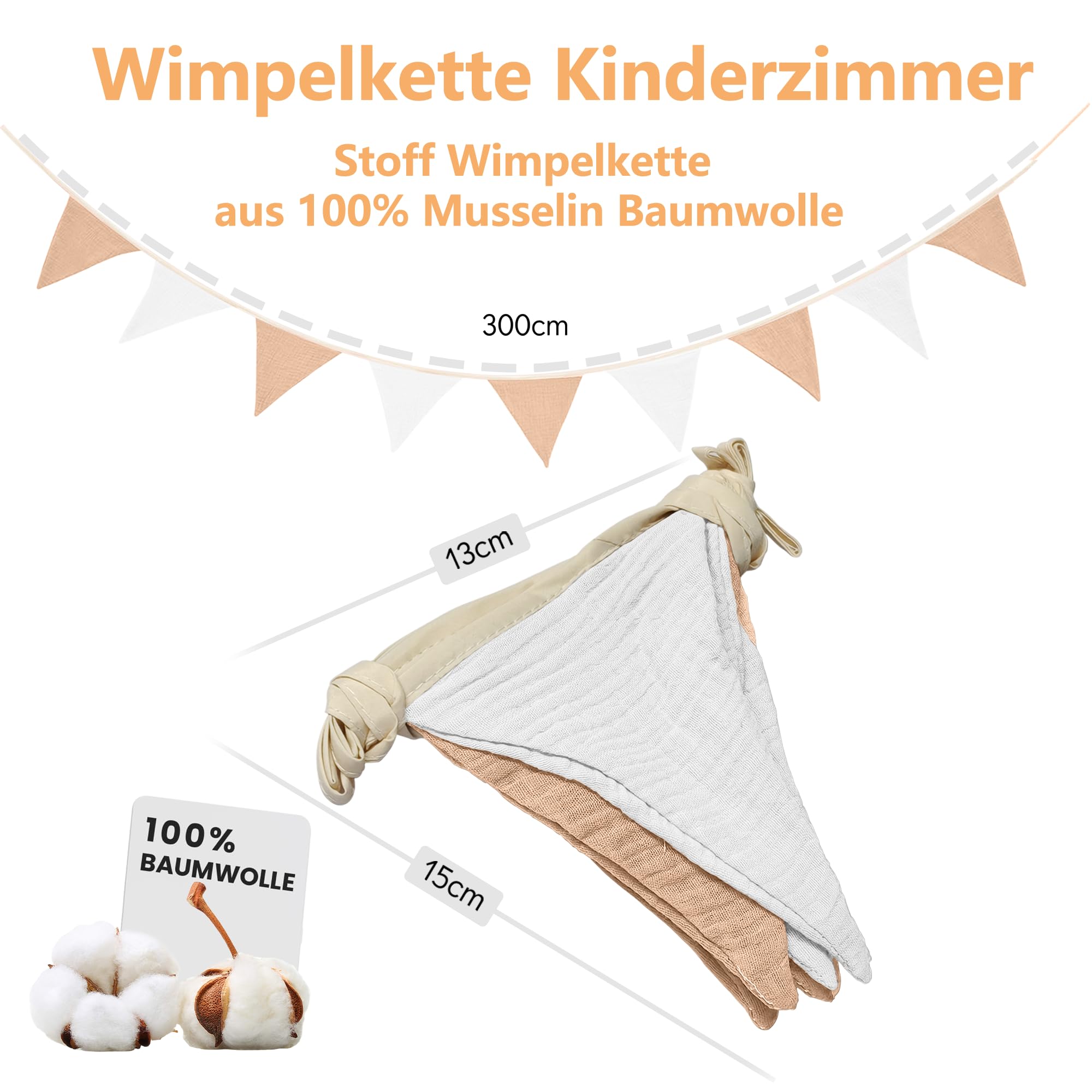 Hausbett Himmel Deko mit Leuchtenden Sternen, 2 Betthimmel & 1 Wimpelkette | Babybett Himmel für Kinderzimmer | Himmelbett Vorhänge für 90x200 & 120x200 Kinderbetten fürJungen/Mädchen(Weiß, 135x270cm)
