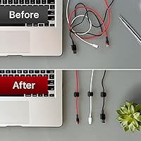 Vista 6 de X-Protector 3 soportes magnéticos para cables - Clips de cable premium - Soporte de cable autoadhesivo para automóvil - Organizador de cables