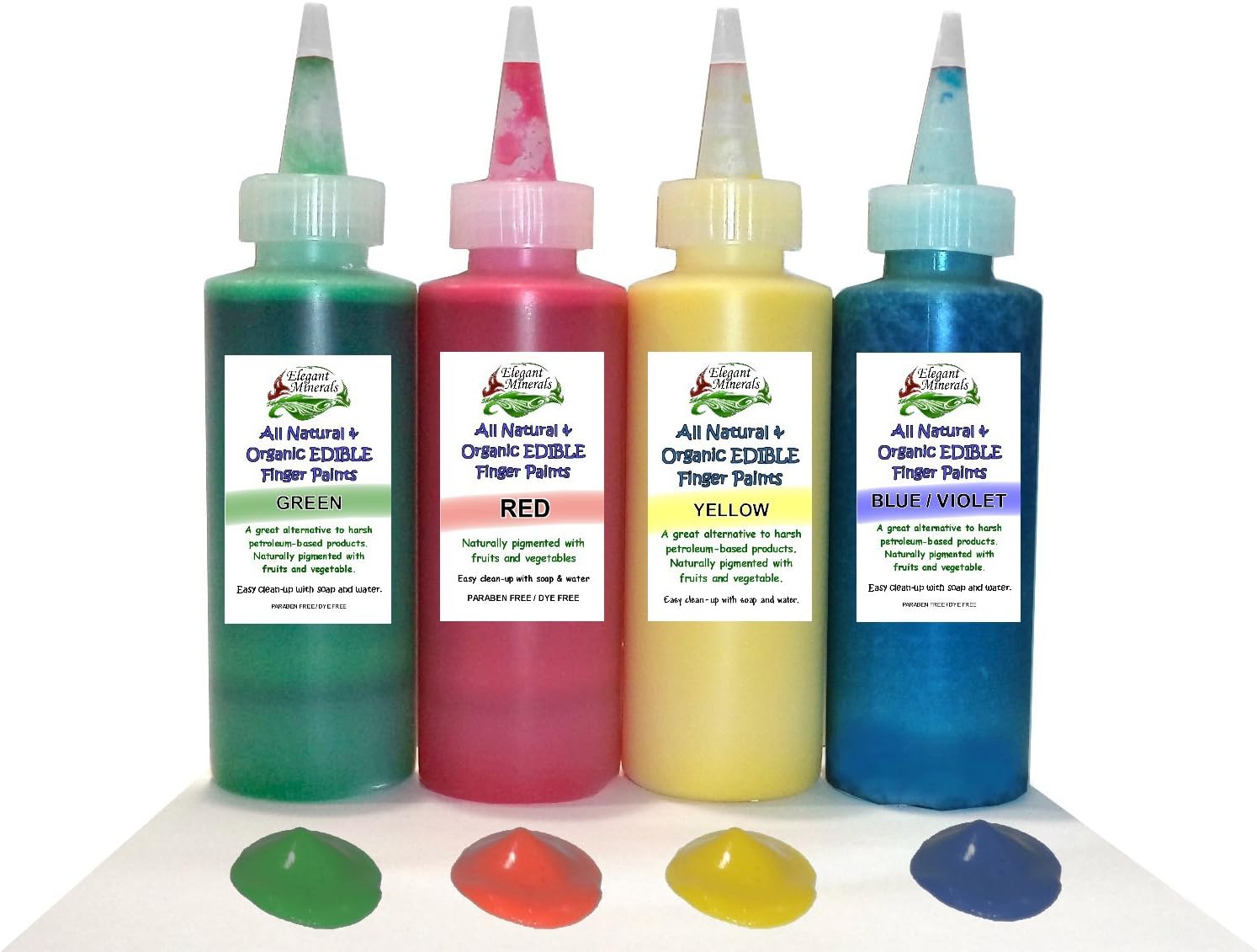 All Natural & Organic non-GMO EDIBLE Finger Painting Kit for Baby & Children DYE-Free