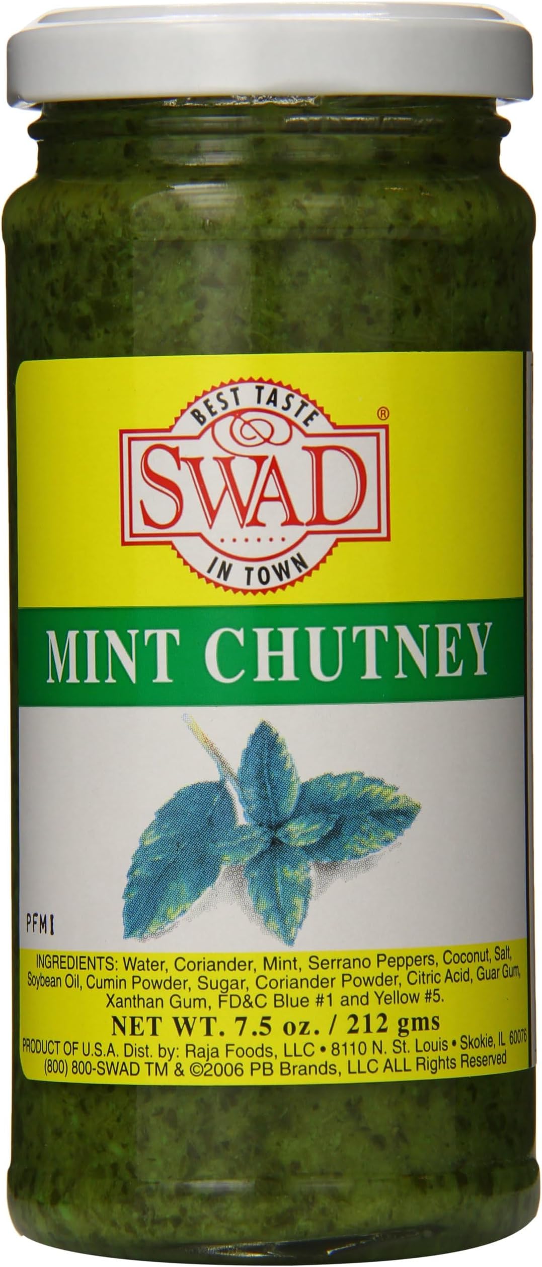 Swad Mint Chutney, 7.5 Ounce