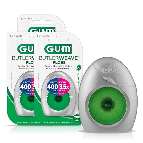 GUM Comfort Slide - Hilo dental sin encerar, resistente a las trituraciones, perfecto para dientes apretados y encías sensibles, hilo dental con disponible en Yaxa Costa Rica