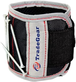 Electrician's Belt & Bag Combo - Heavy Duty Electricians Tool Belt Designed for Comfort & Durability - Ideal for All Electricians Tools (Magnetic Wristband)