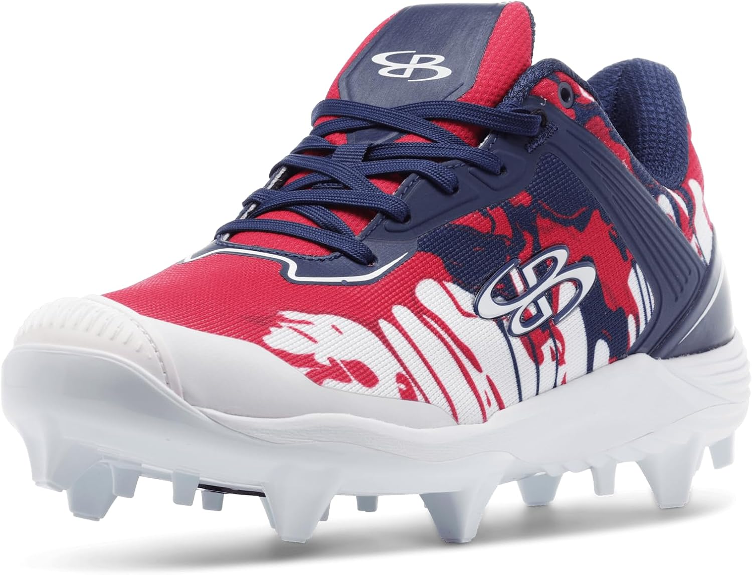 Boombah Viper Women's Molded Cleat - Graffiti Drip Pitching Toe - Multiple Color Options - Multiple Sizes