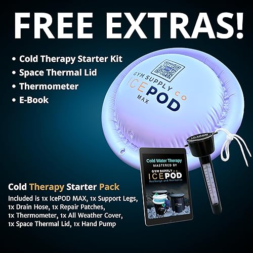 Miniatura 2 de Bañera fría con tapa, baño de hielo portátil grande para atletas, múltiples capas de 106 galones, bañera inflable de hielo para adultos, baños de