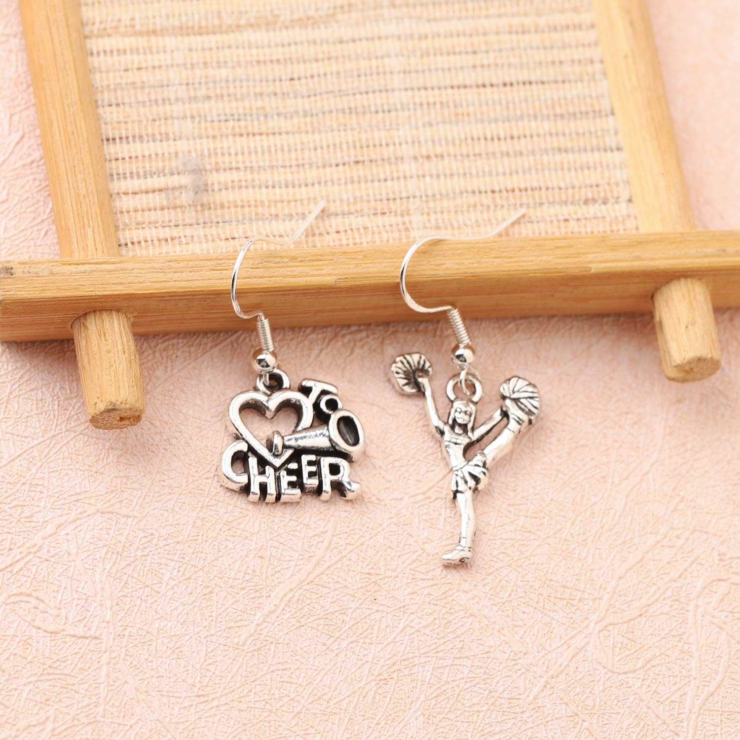 Cheer Charm Earring Cheerleading Earrings Gifts - Cheer Jewelry for Cheerleaders, Coaches or Team - Image 3