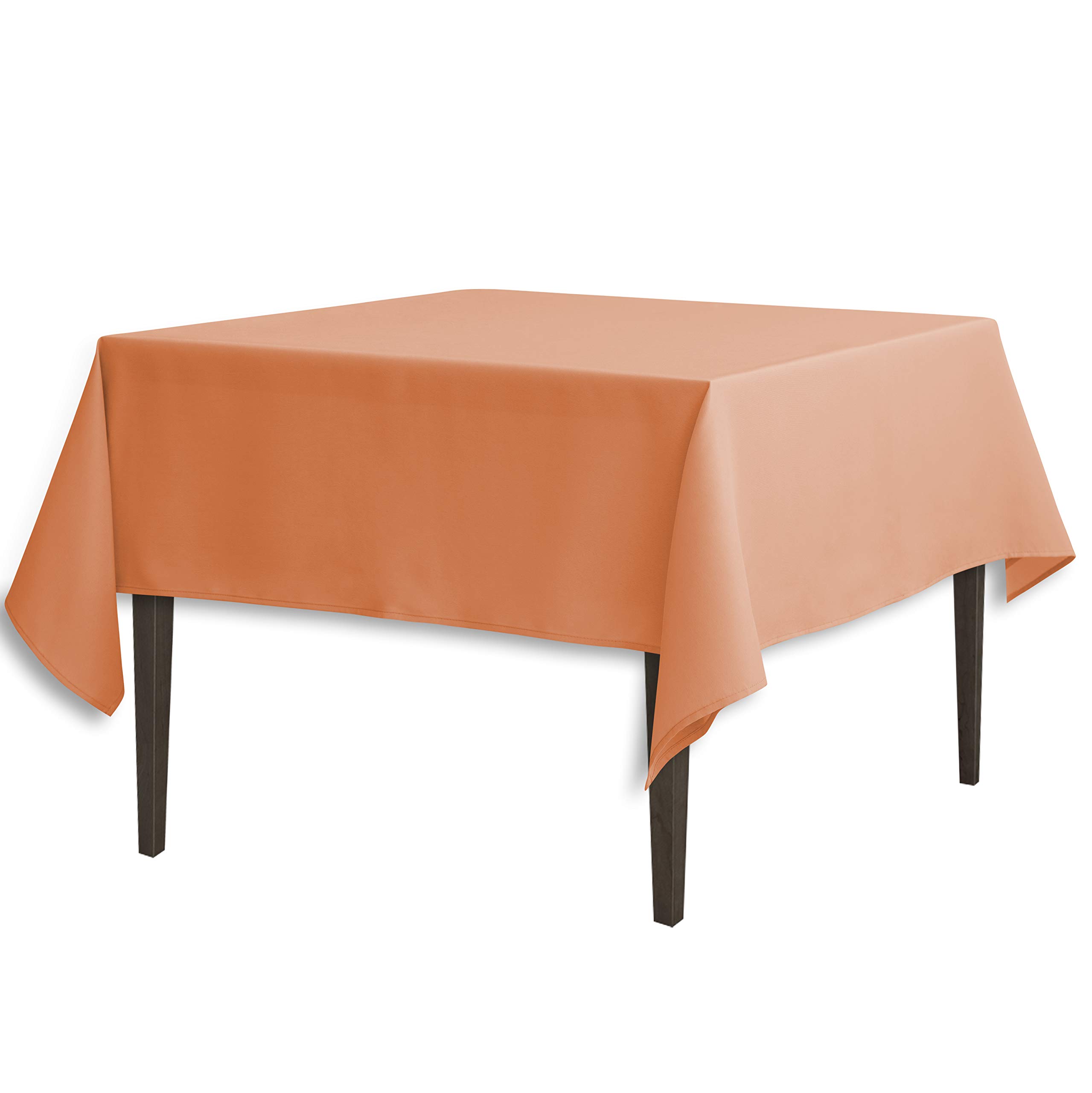 Nappe carrée en polyester pêche 177 cm LinenTablecloth