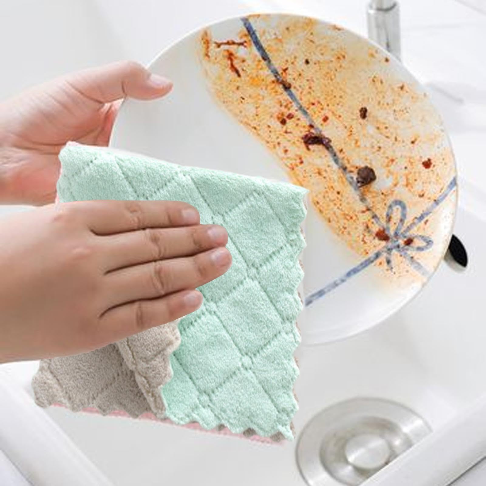 Abnaok 9 panni per la pulizia in microfibra, universali, riutilizzabili, lucidi, originali, multiuso