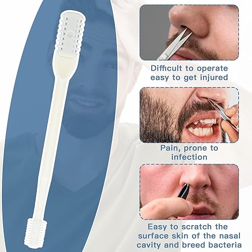2-in-1 Nasal Hair Trimmer 360° Rotating Nose Hair Cutter