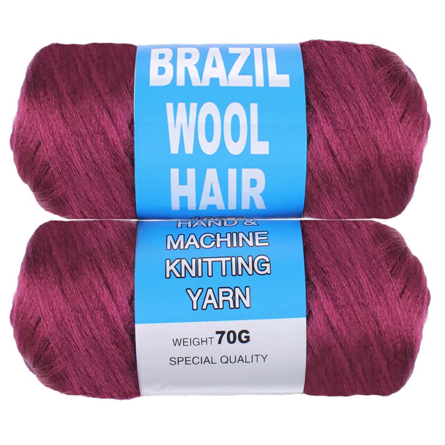 Mscat Brazilian Wool Hair Yarn for Crochet Braiding, Twist, Warps, Senegalese Twisting, Jumbo Braids, Faux Locs, Box Braids