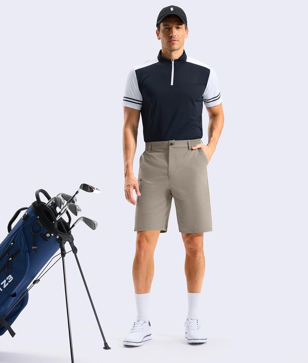 Soothfeel Men's Casual Shorts with 5 Pockets 7"/ 9" Golf Shorts Stretch Quick Dry Lightweight Work Dress Hiking Shorts - Image 3