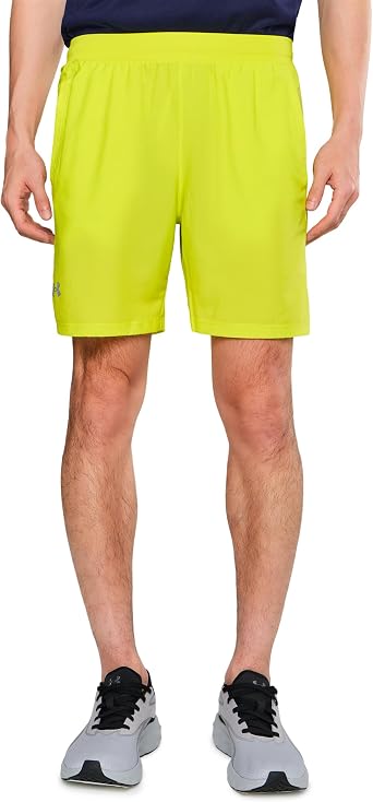 Under Armour Mens Launch Run 7-inch Shorts, 738 Yellow, XS