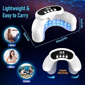 Nail Fungus Cleaning Light Device for Multiple Toenails & Fingernails,Foldable Nail Fungus Light Device, Suitable for Discolored and Thickened Toenails,Easy to Use at Home,Safe & Effective