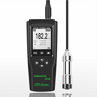 Digital Professional Coating Thickness Gauge Industrial-818 Paint Meter for Fe/NFe with Measuring Range: 0-197 mils | Resolution 0,001 mils | PC Connection