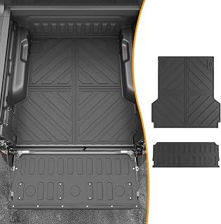 powoq Truck Bed Mat Compatible with 2022-2025 Ford Maverick Tailgate Mat Truck Bed Liner Tailgate Protector All Weather Replacement for 2022-2024 2025 Ford Maverick Accessories(Bed Mat+Tailgate Mat)