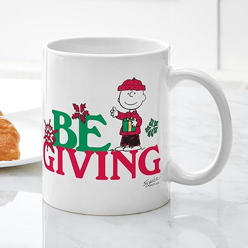 Miniatura 5 de CafePress Charlie Brown Be Giving Taza de café de cerámica, taza de té de 11 onzas