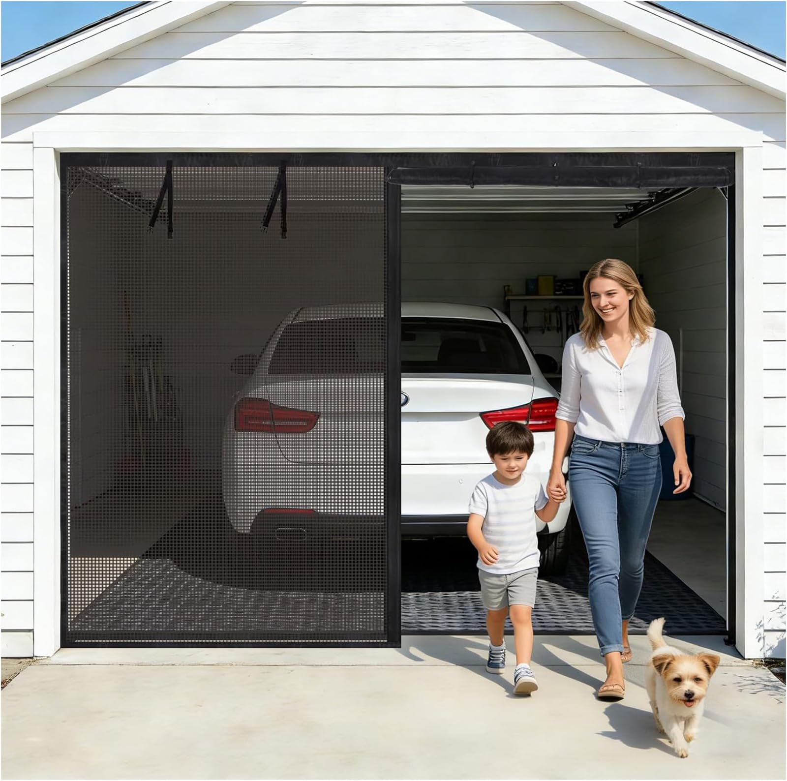 Moustiquaire magnétique de garage pour profiter de l'atelier sans les mouches