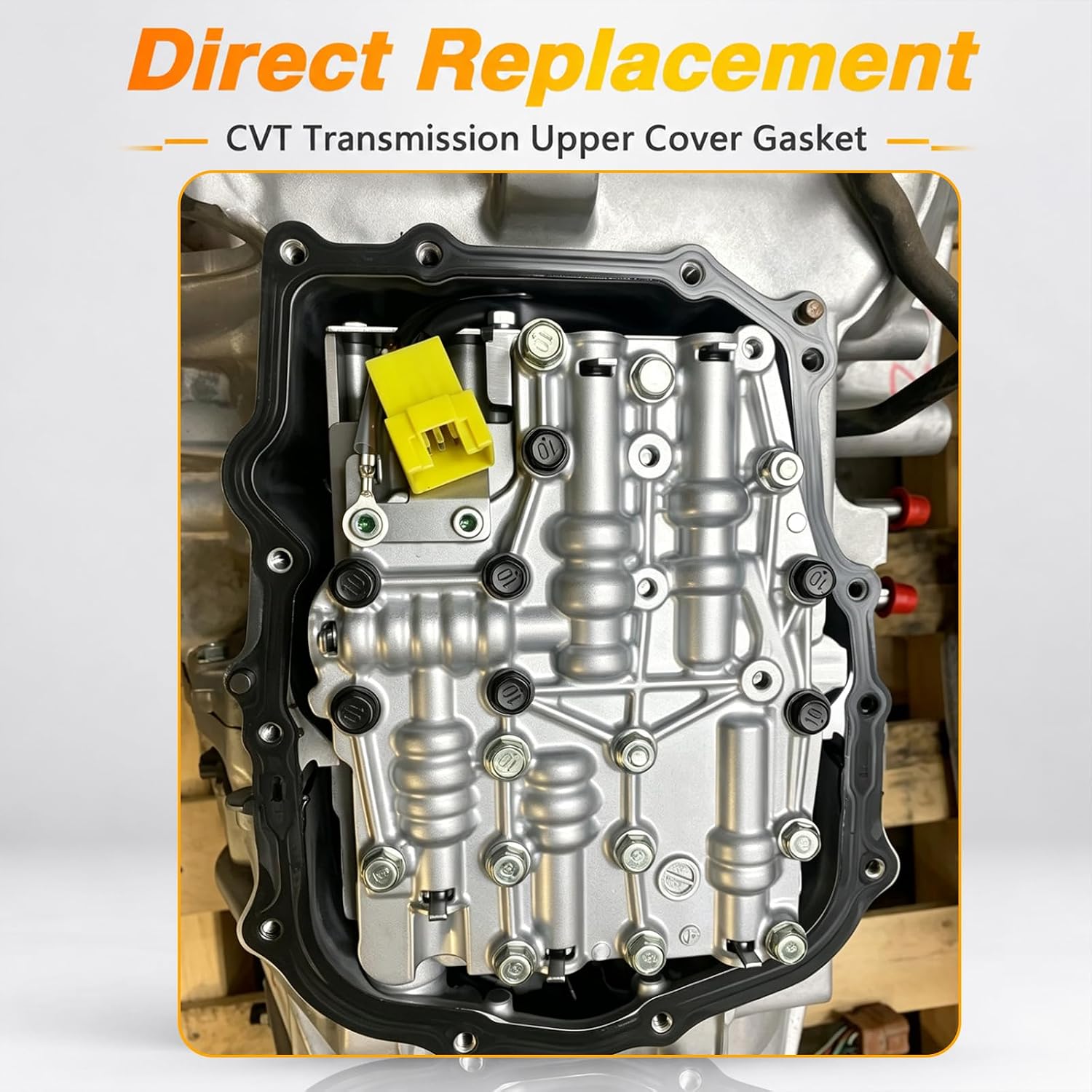 FUSCH CVT Transmission Cover Gasket Compatible with Subaru TR580 Crosstrek XV Crosstrek Forester Outback Legacy Impreza Replace 31338AA020, Trans Oil Pan Gasket Steel 12 Mounting Holes
