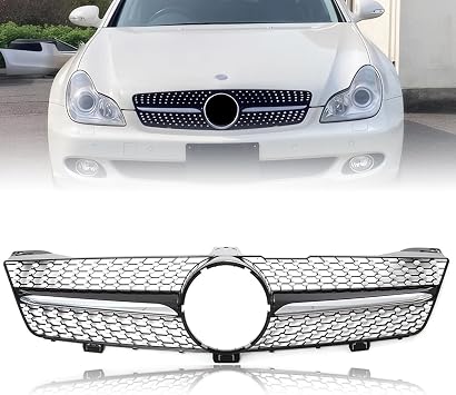 Front Grille for Mercedes Benz grill W219 CLS350 CLS500 CLS550 CLS63 AMG CLS55 AMG 2005 2006 2007 2008 Black CLS Class Diamond Grill