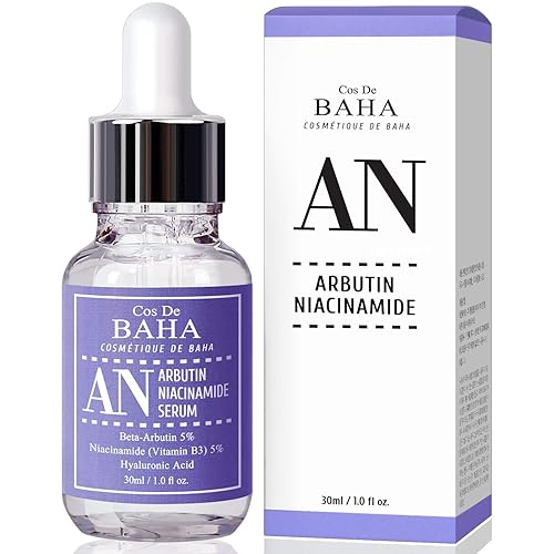 Arbutin - Suero al 5% para la cara con niacinamida al 5% - Tratamiento de pigmentaciones, melasma, corrector de manchas oscuras, previene