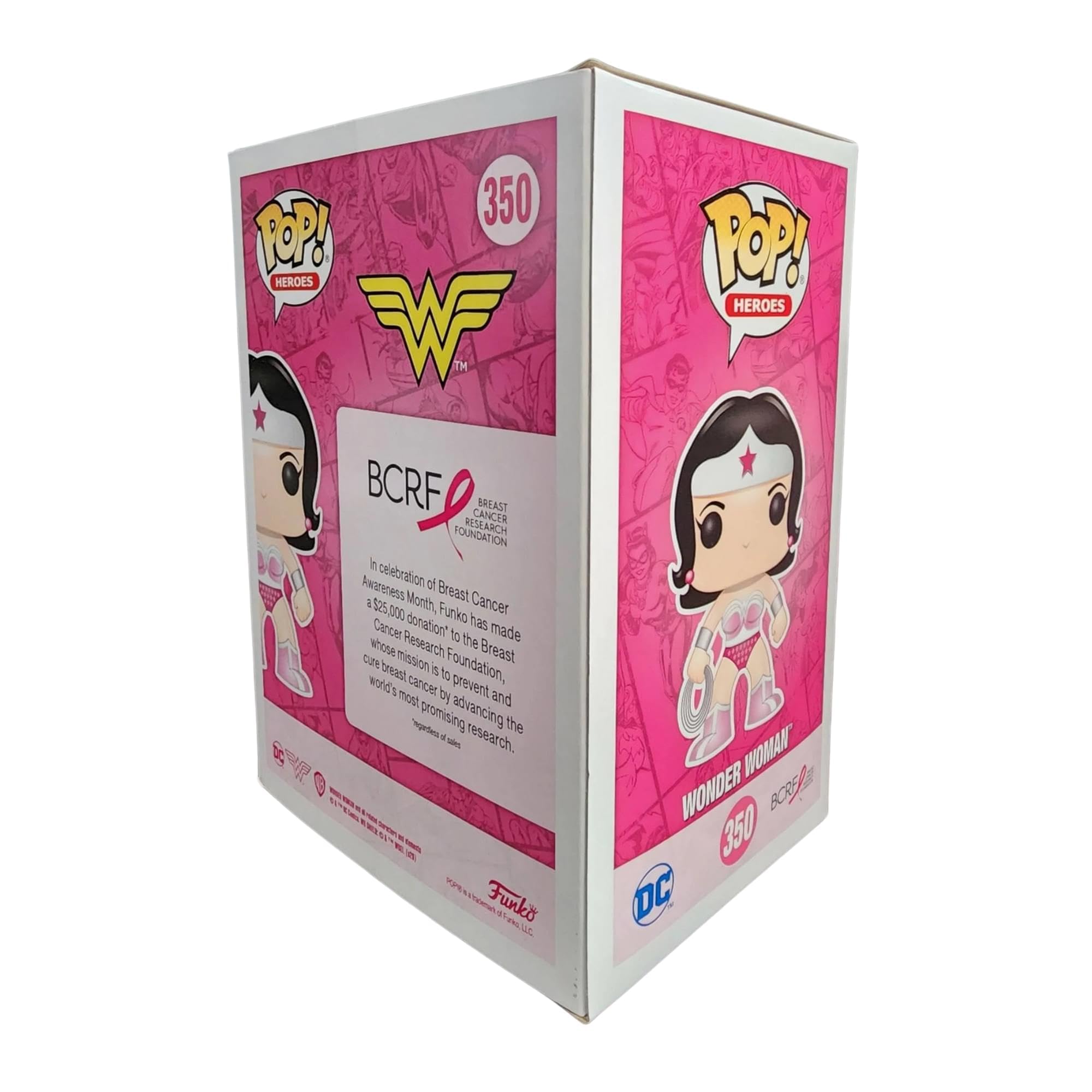 Funko Pop! Bombshell Wonder Woman – Brustkrebs-Bewusstsein Edition, Ca. 9,5 Cm, Vinyl-Sammelfigur Von DC Comics