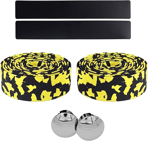 Miniatura 3 de KINGOU Envolturas de barra de cinta para manillar de bicicleta de carretera EVA de camuflaje - 2 unidades por juego