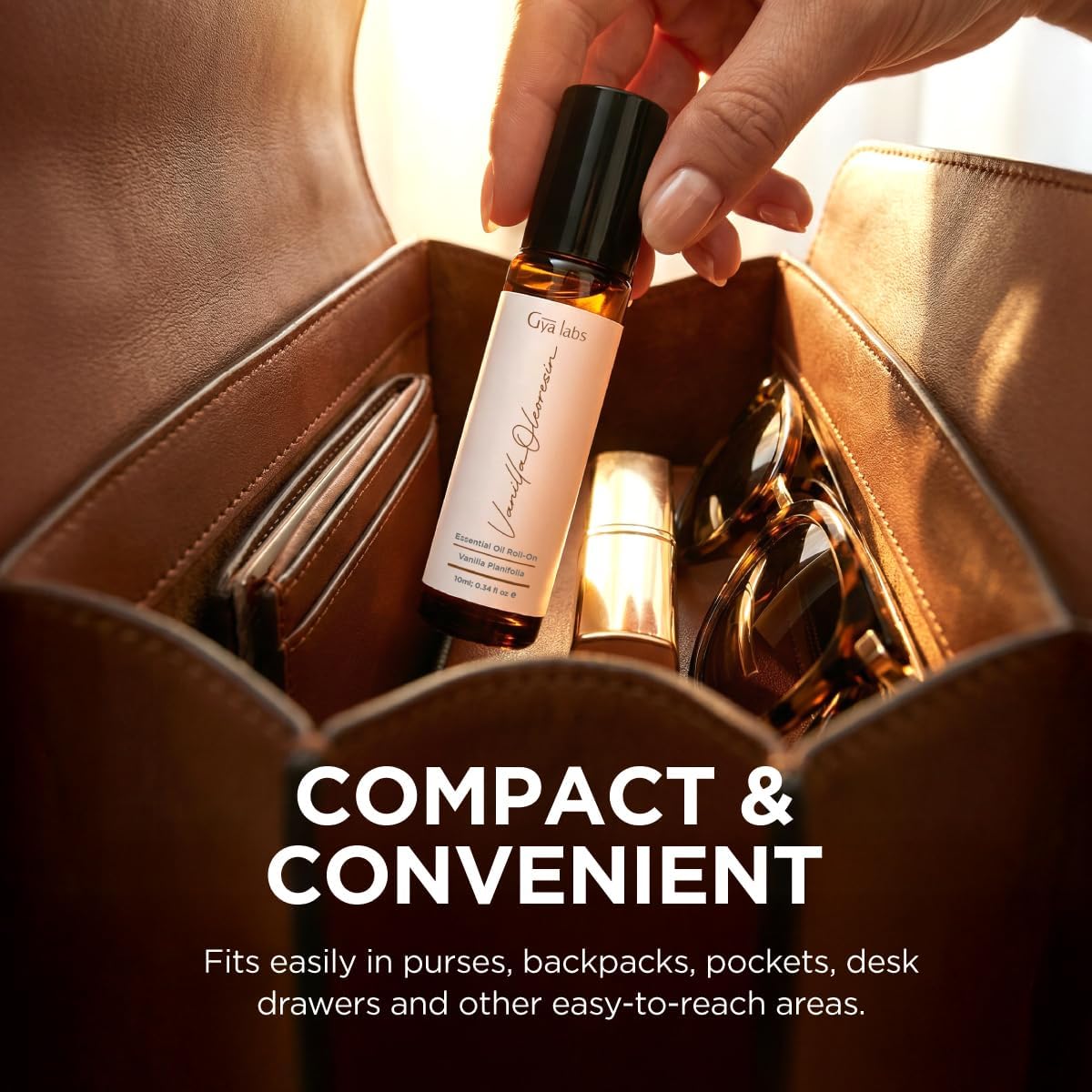 Gya Labs Vanilla Oleoresin Essential Oil Roll On - 0.34 Fl Oz - Travel Size Roller for Camping, Skin, Aromatherapy Relief, Convenience - Image 5