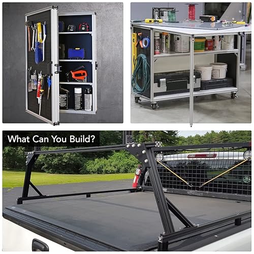 Miniatura 8 de 8020, 1001, serie 10 de aluminio de 1.0 pulgadas x 1.0 pulgadas, extrusión de aluminio de un solo canal en T, perfil 8020 (72 pulgadas de largo,