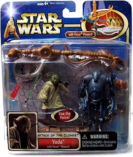 Star Wars Attack of the Clones Yoda Figure W/force Powers - coolthings.us