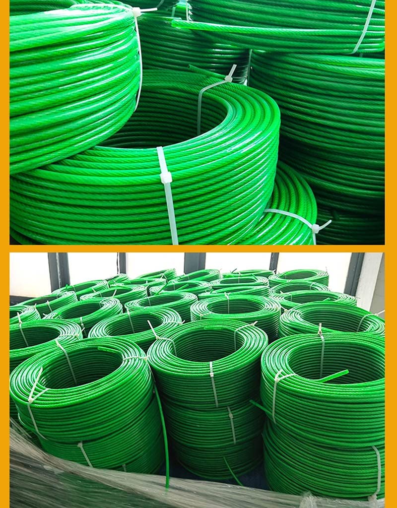 Cuerda de Alambre, Cable de Acero Recubierto de PVC de 2,0 mm,