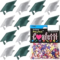 Vista 48 de Confeti Grad Cap Negro, Púrpura Combo - 2 bolsas de media onza (1 oz) (8400/8412)