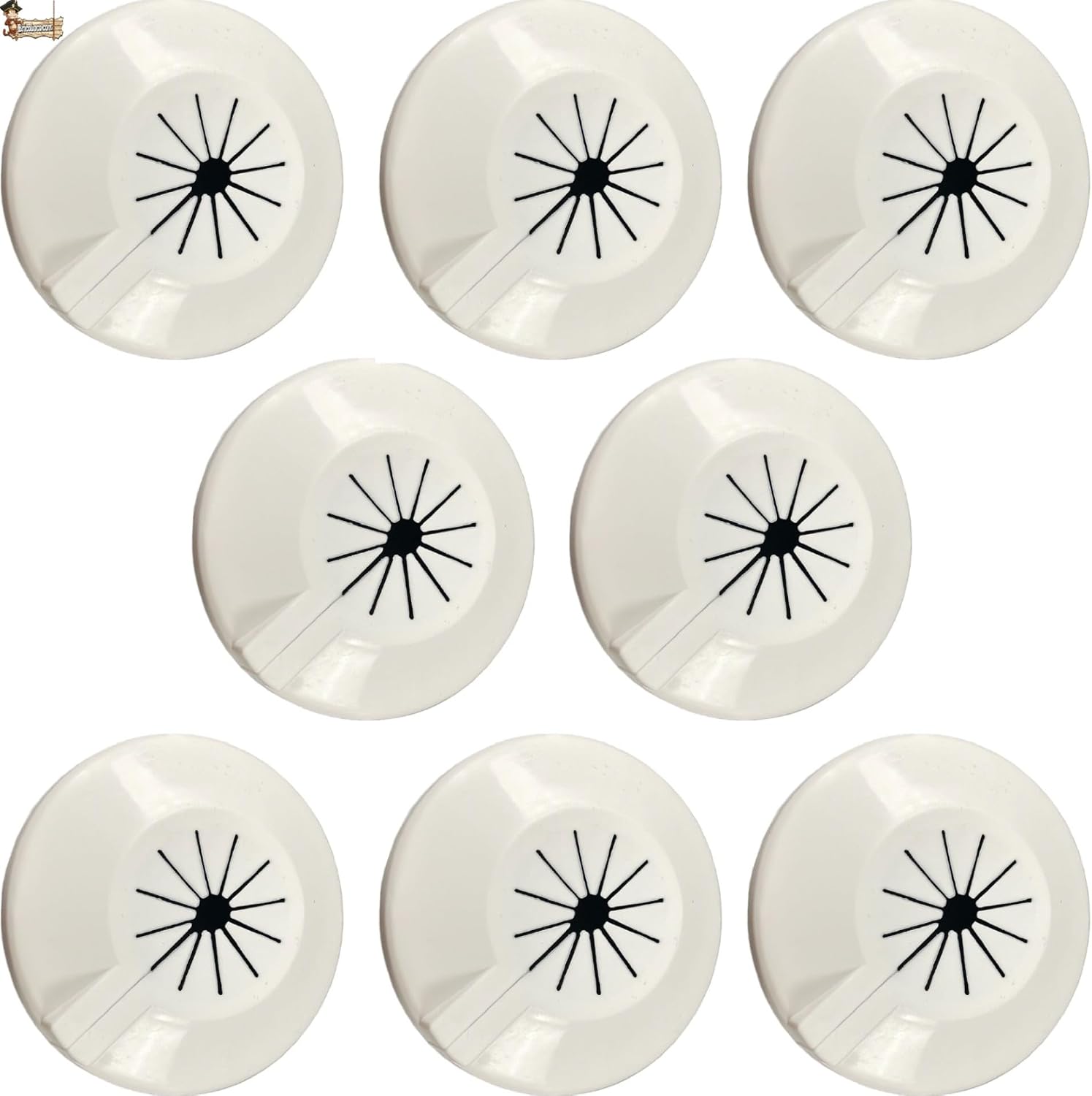 Embellecedor radiador blanco pack 8 unidades
