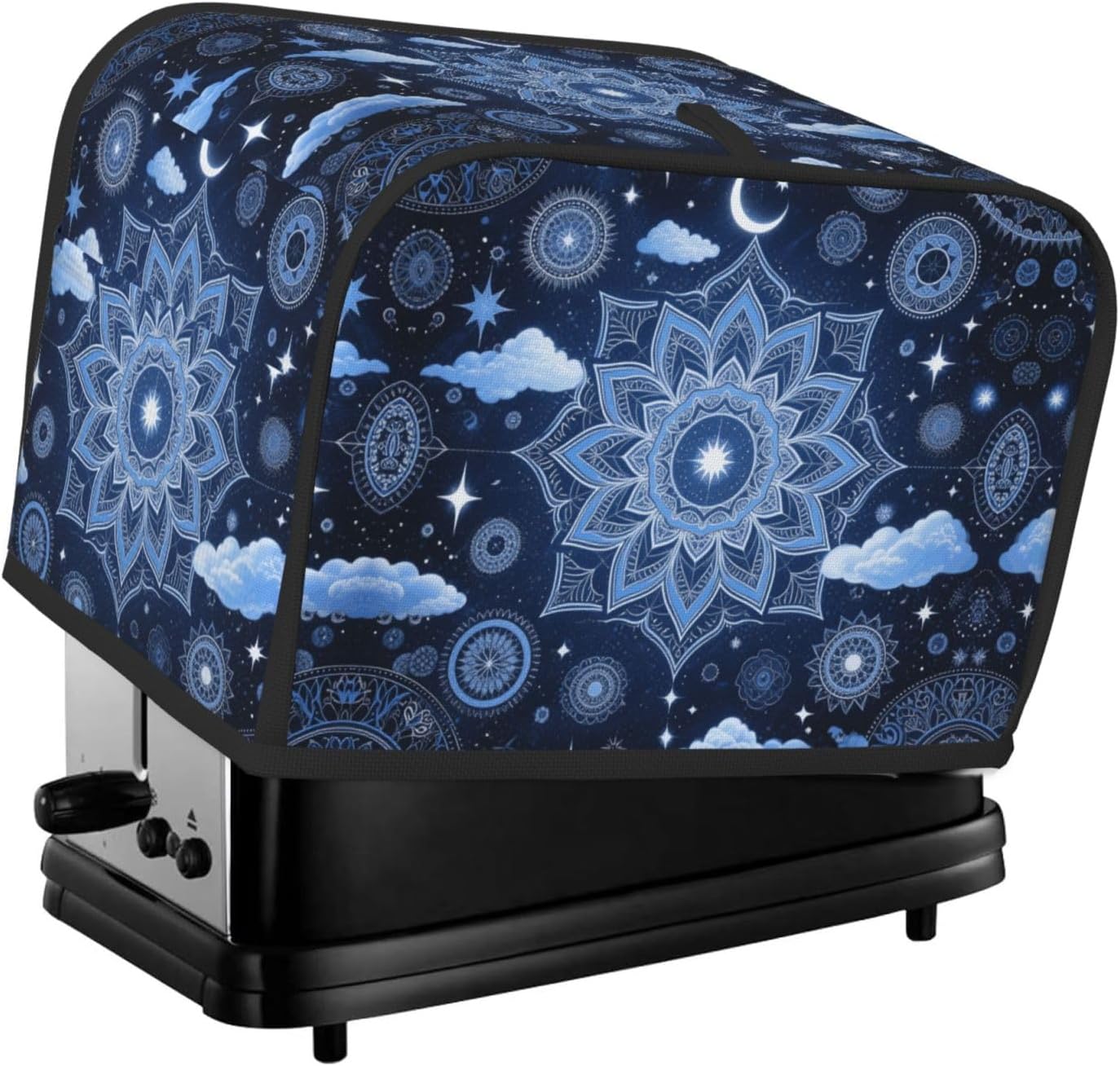 Mandala Celestial Toaster Cover 2 Slice, Waterproof Bread Machine Covers with Pockets Universal Size Kitchen Small Appliance Cover with Handle, Dust and Fingerprint Protection