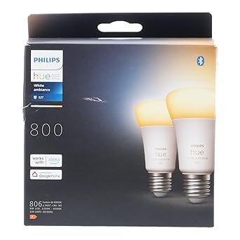 Philips Hue White Ambiance E27 (800lm) pack de 2