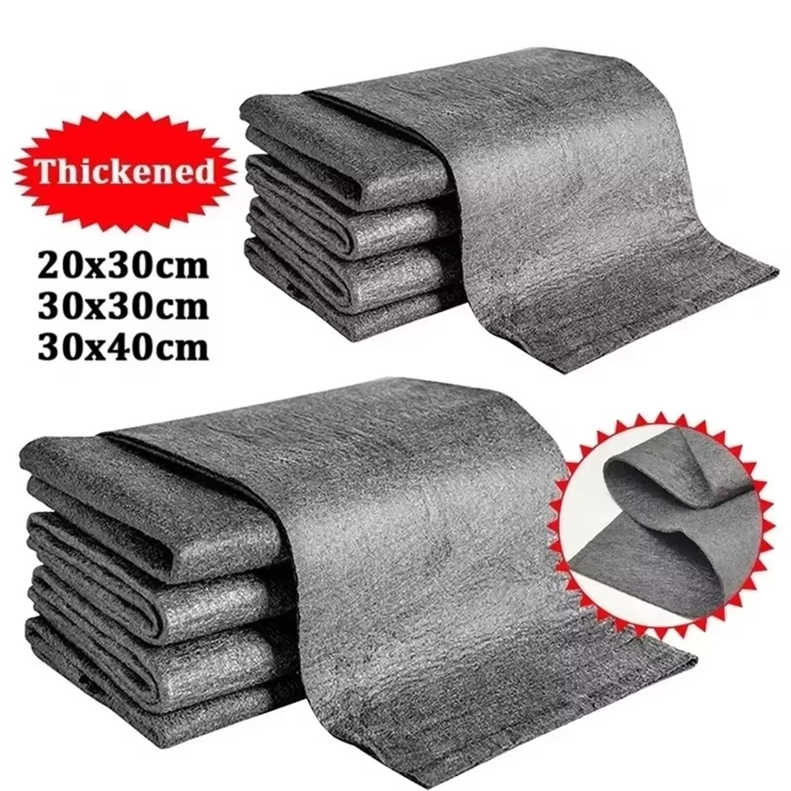 Pulisci Vetri Panno for pulizia magico addensato Asciugamano pulito in microfibra for vetro, riutilizzabile, lavabile, senza pelucchi, for auto da cucina