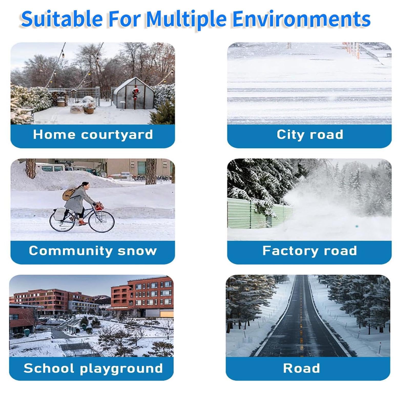 Pelle à neige sans fil pour batterie, souffleuse à neige électrique avec direction réglable et manche télescopique, pour allées, trottoirs, routes