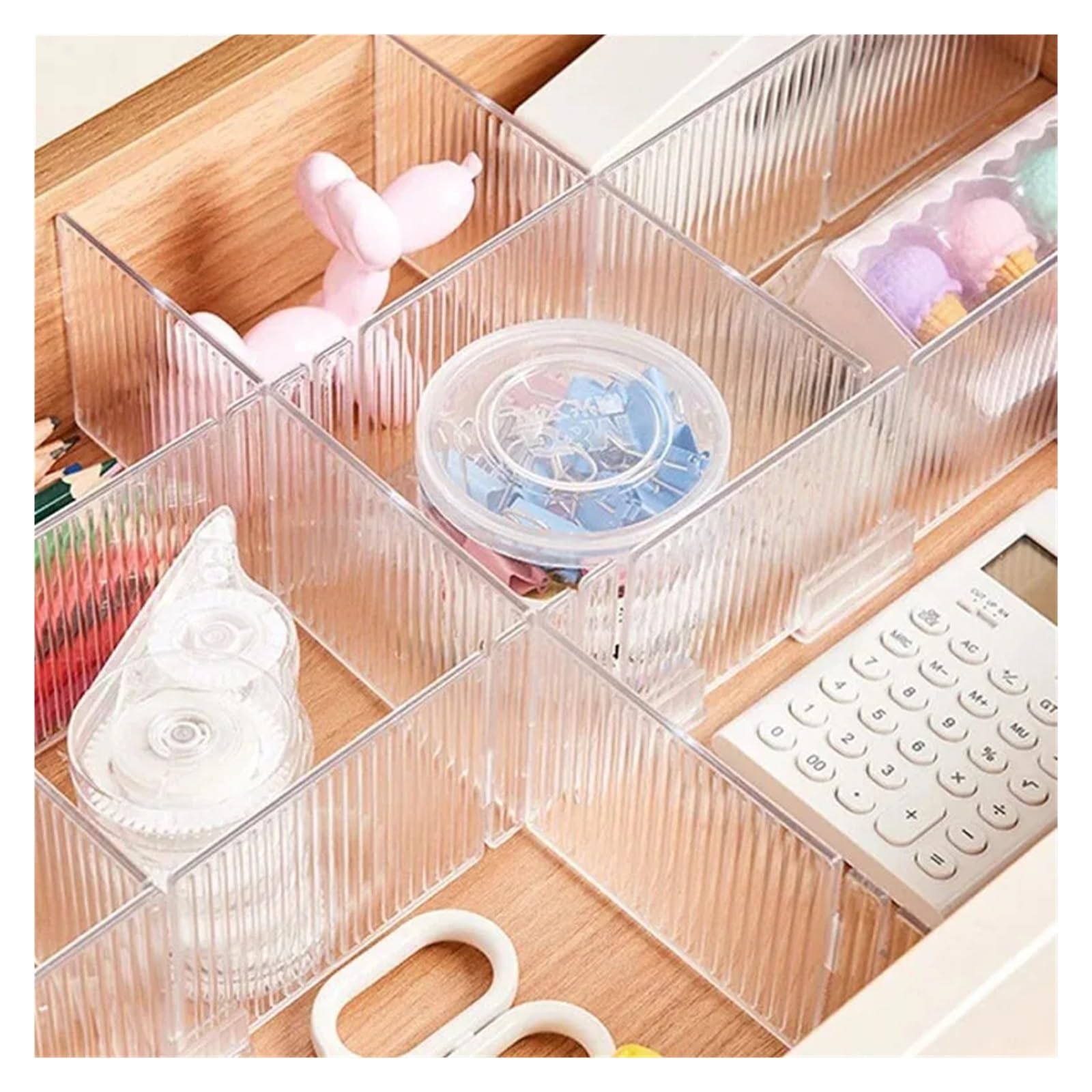Cajas Organizadoras Cajones 4PCS Drawer Divider Adjustable Free Combination Partition Storage Shelves Wardrobe Closet Separator Underwear Socks(White)