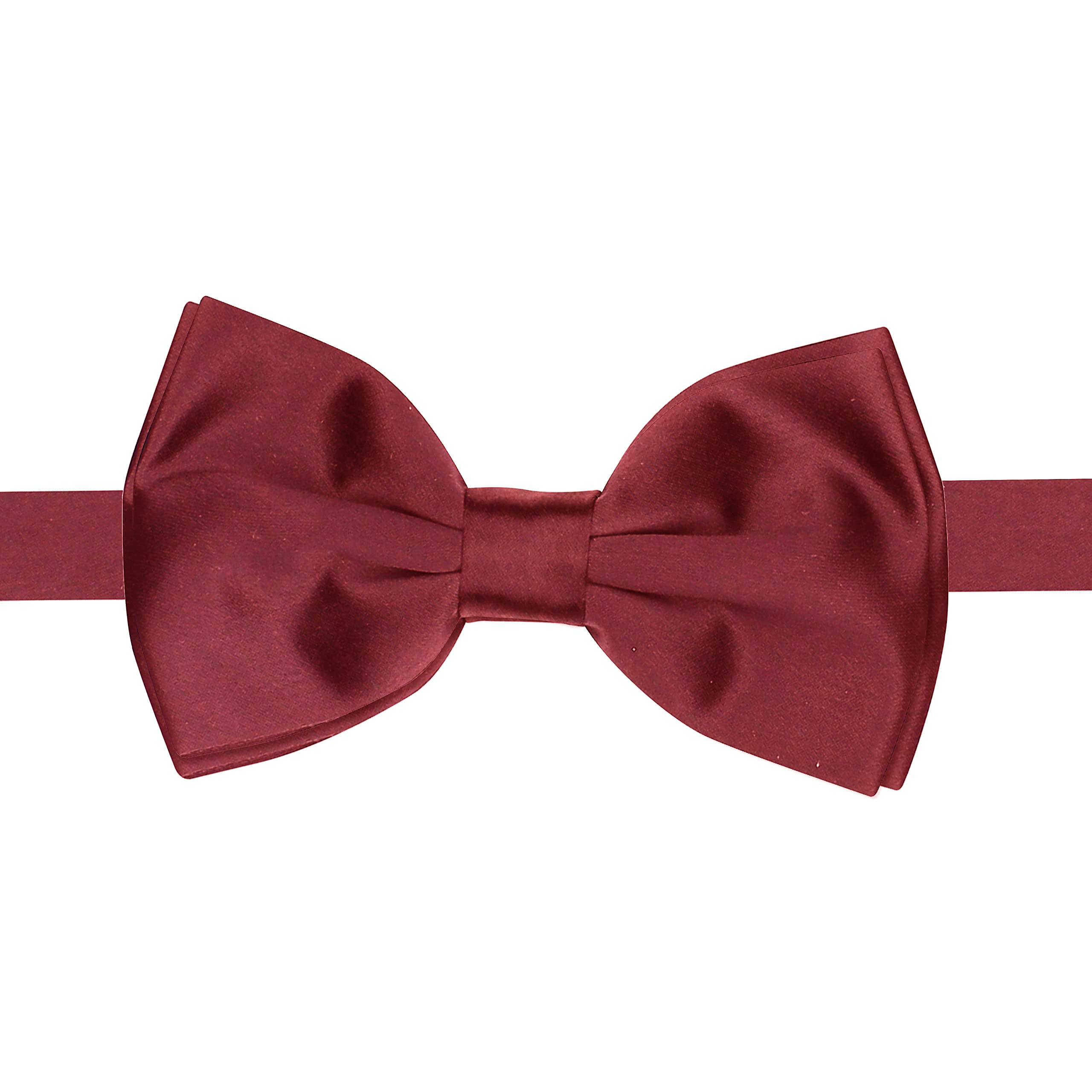 Peluche Essentials Premium Satin Maroon Bowtie for Men- Comes in a Gift Box - Image 5 thumbnail