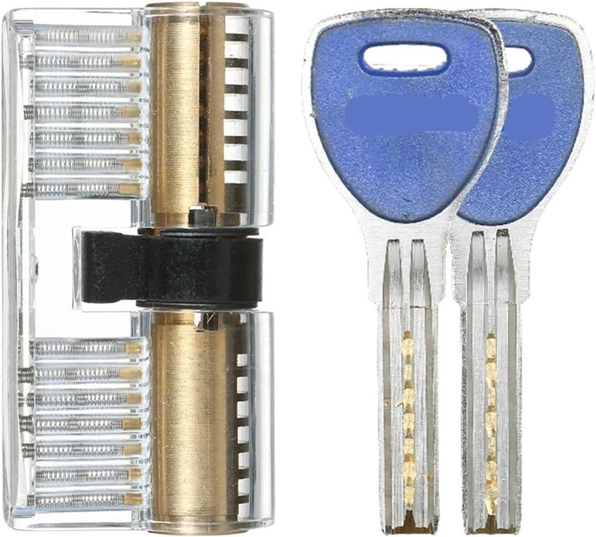 8pc Premium Solid Brass Door Knocker Set - 2026 Upgraded Version with Stainless Steel Picking Kit & Keyed Alike Lock Set
