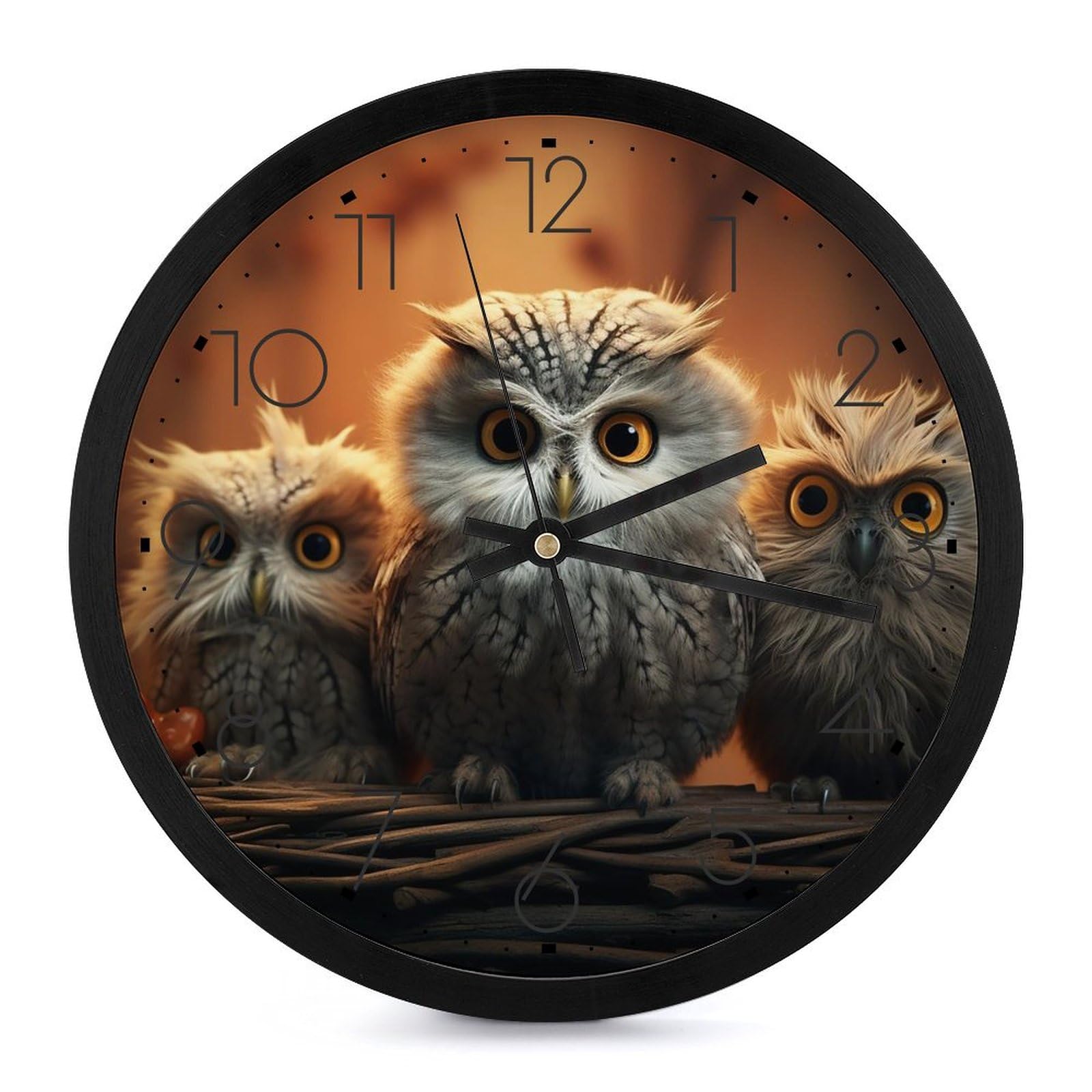 Horloge cuisine chouette décorative de 25,4 cm pour embellir votre maison