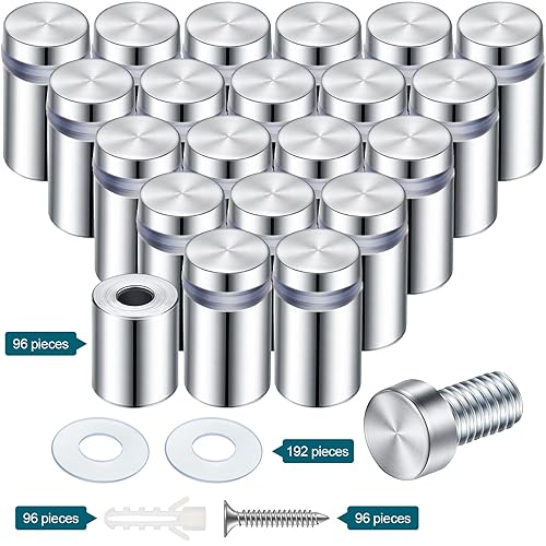Miniatura 2 de Tornillos de separación de letreros de 12 x 34 pulgadas, tornillos publicitarios, soportes de pared de acero inoxidable para letreros acrílicos de