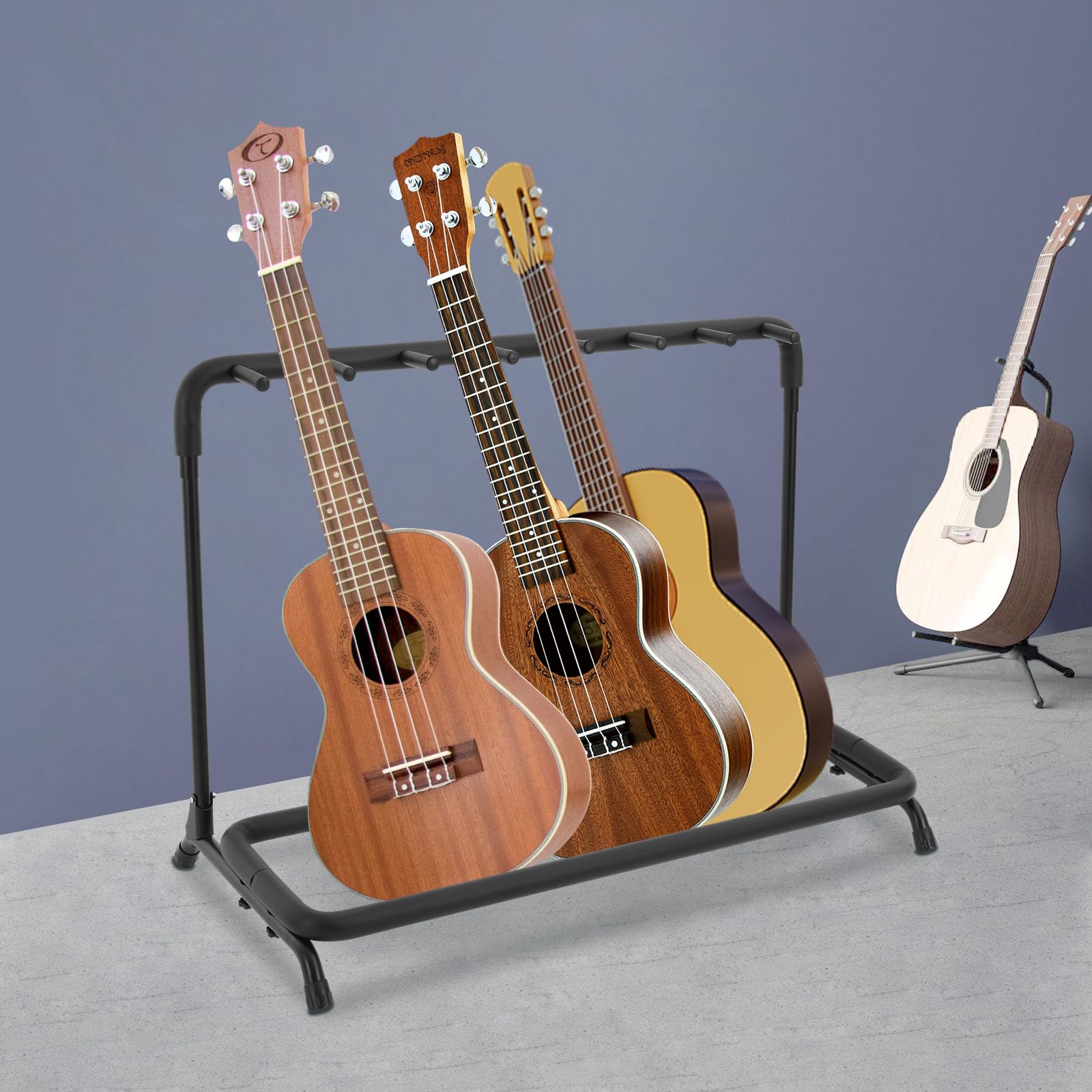 Soporte plegable de 7 posiciones para guitarra, soporte para guitarra acústica, guitarra occidental, guitarra eléctrica