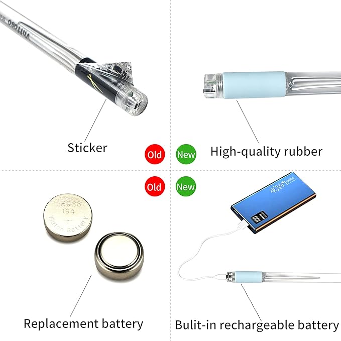 Baquetas LED recargables 15 colores con bolso miniatura 5