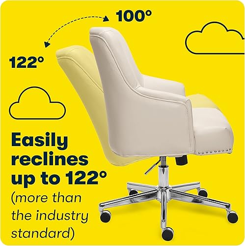 Miniatura 11 de Serta Style Leighton Silla de oficina en casa, tela de sarga rosa fiesta, 27.25 pulgadas de profundidad x 24 pulgadas de ancho x 38.75 pulgadas de