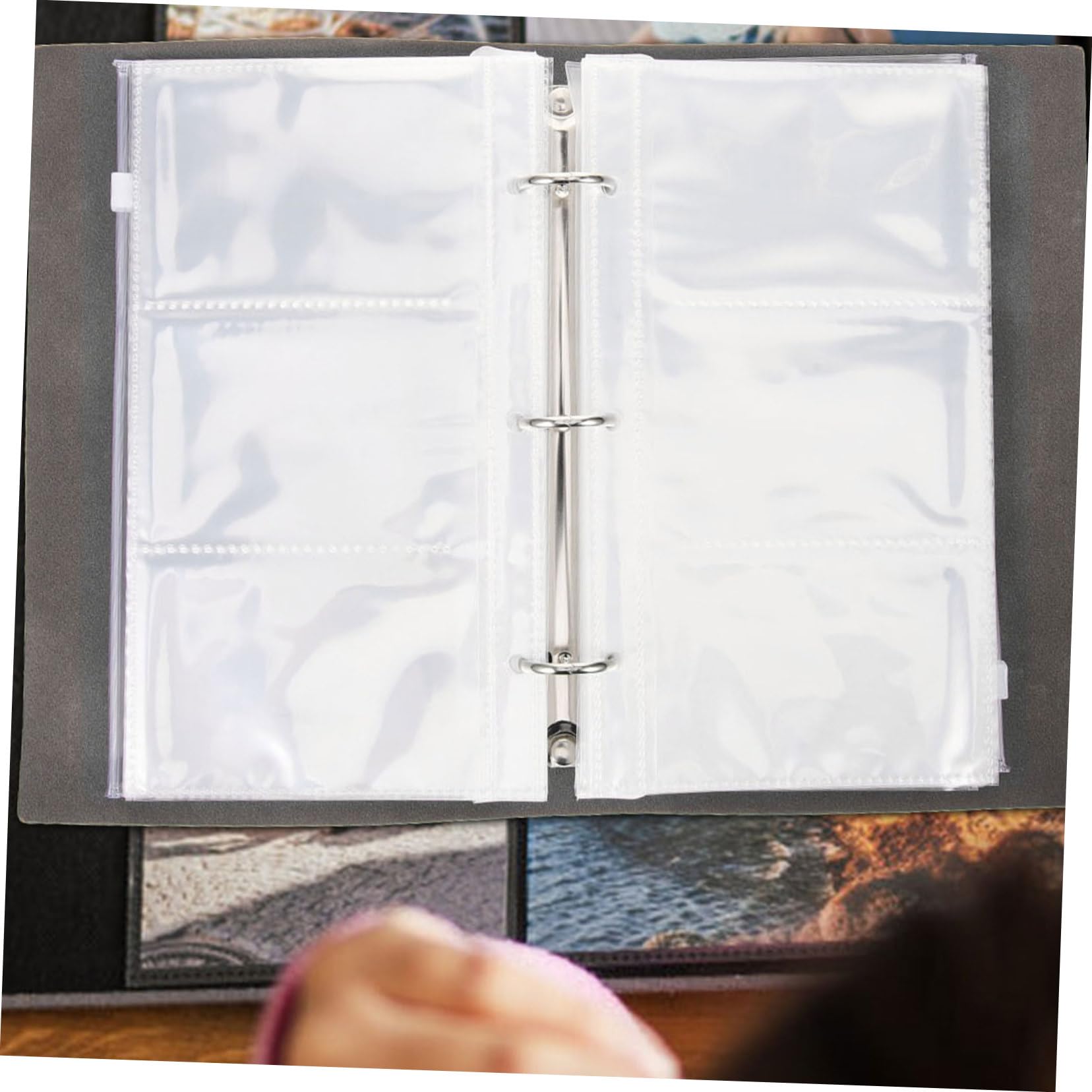 Veemoon 5pezzi Album Per Biglietti Commemorativi Organizer Con Pagina Trasparente Raccoglitore Per Carte e Foto Capacità Biglietti Design Elegante e Pratico Per Collezionisti e