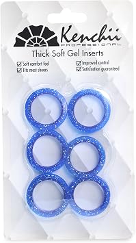 Kenchii Extra Soft Shear Finger Ring Inserts, Blue
